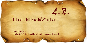 Lini Nikodémia névjegykártya